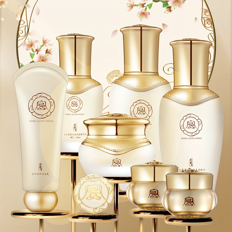 Luxurious White Truffle 7-Piece Skincare Set – Hydrating Facial Care Gift Set for Women | Cleanser, Toner, Serum, Moisturizer, Eye Cream & Balm | Hypoallergenic