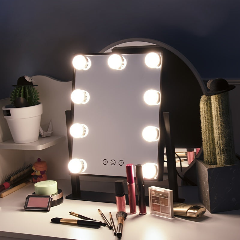 Princess Vanity Mirror - LED Animal Theme Makeup Mirror – USB Powered Luminous Vanity Table Mirror with Soft Lighting | Portable Makeup & Skincare Mirror | Modern Desktop Beauty Mirror