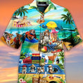 Men’s Trendy Bold Tropical Print Shirt – Casual Short Sleeve Summer Essential