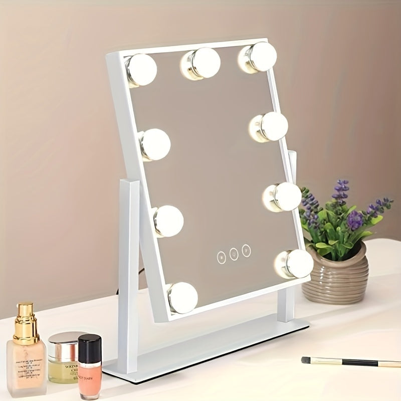 Princess Vanity Mirror - LED Animal Theme Makeup Mirror – USB Powered Luminous Vanity Table Mirror with Soft Lighting | Portable Makeup & Skincare Mirror | Modern Desktop Beauty Mirror
