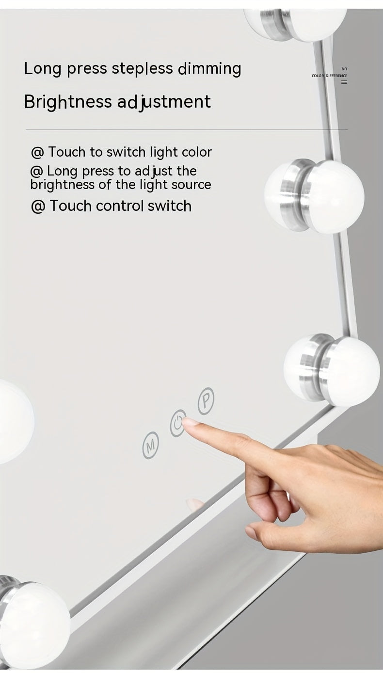 Princess Vanity Mirror - LED Animal Theme Makeup Mirror – USB Powered Luminous Vanity Table Mirror with Soft Lighting | Portable Makeup & Skincare Mirror | Modern Desktop Beauty Mirror