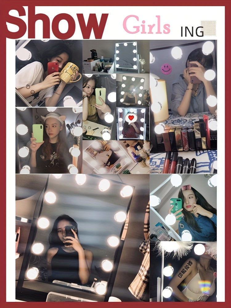 Princess Vanity Mirror - LED Animal Theme Makeup Mirror – USB Powered Luminous Vanity Table Mirror with Soft Lighting | Portable Makeup & Skincare Mirror | Modern Desktop Beauty Mirror