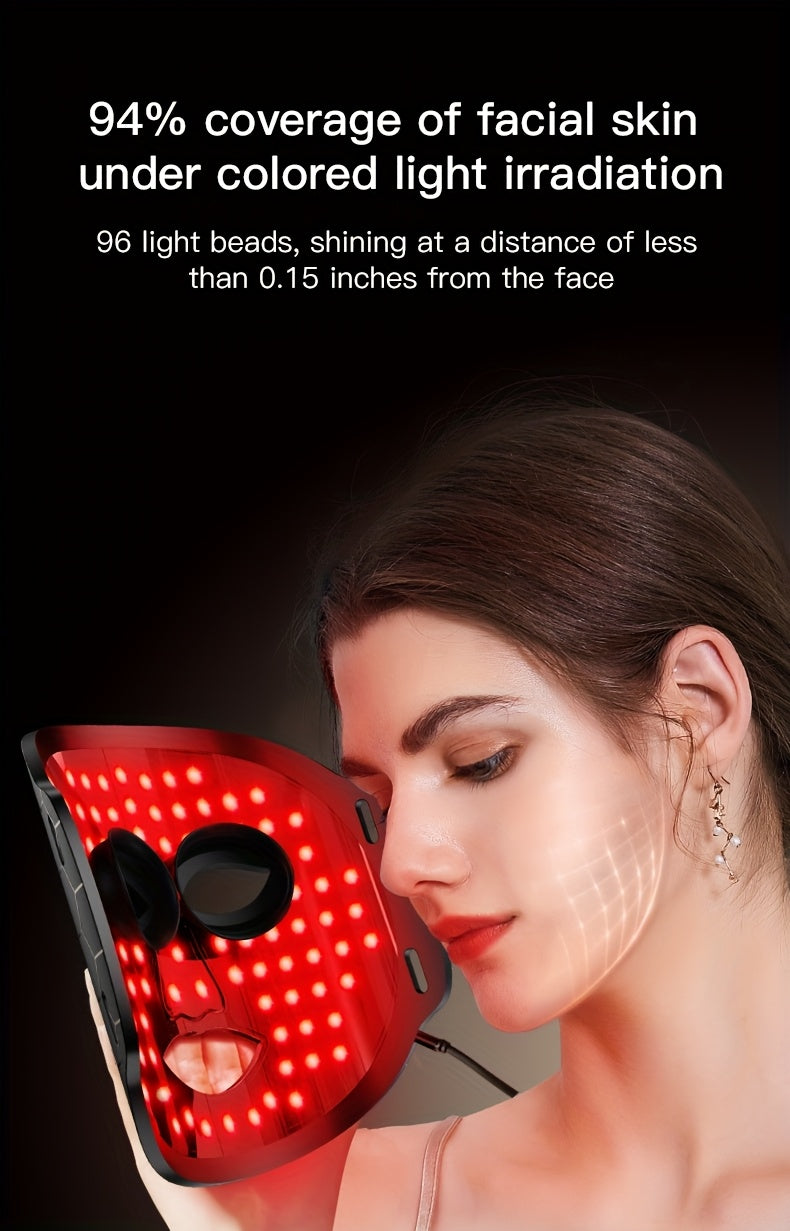 7-Color LED Facial Skincare Device – Portable, Lightweight, Strap Design