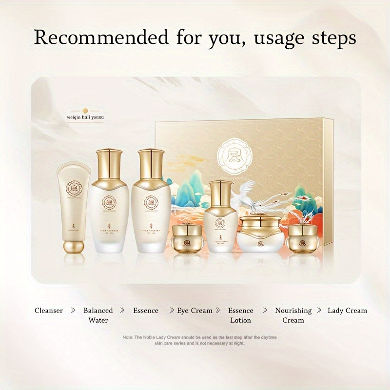 Luxurious 7-Piece White Truffle Skincare Set For Women - Includes Cleanser, Toner, Moisturizer, Serum, Nourishing Cream, Eye Cream & Balm - Perfect Gift For Birthdays, Valentine'S, Mother'S Day | Hypoallergenic, Suitable For