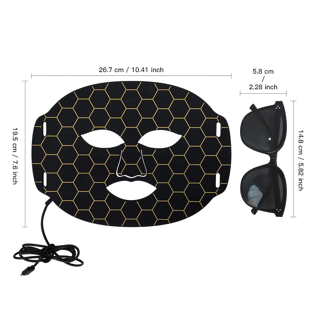 7-Color LED Facial Skincare Device – Portable, Lightweight, Strap Design