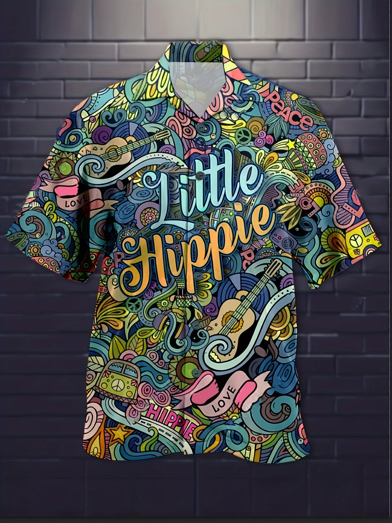 Men’s Trendy Bold Tropical Print Shirt – Casual Short Sleeve Summer Essential