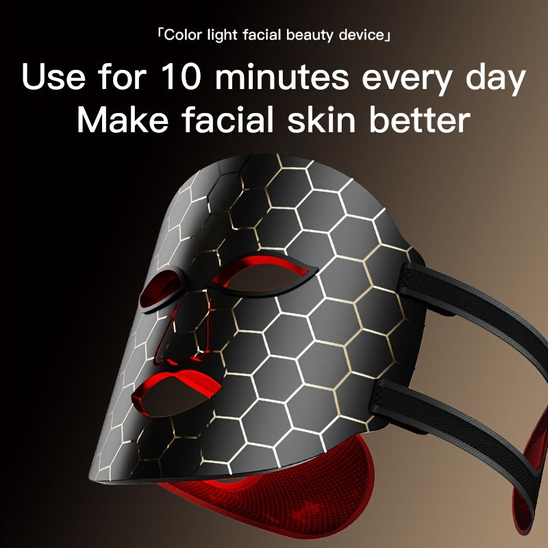 7-Color LED Facial Skincare Device – Portable, Lightweight, Strap Design
