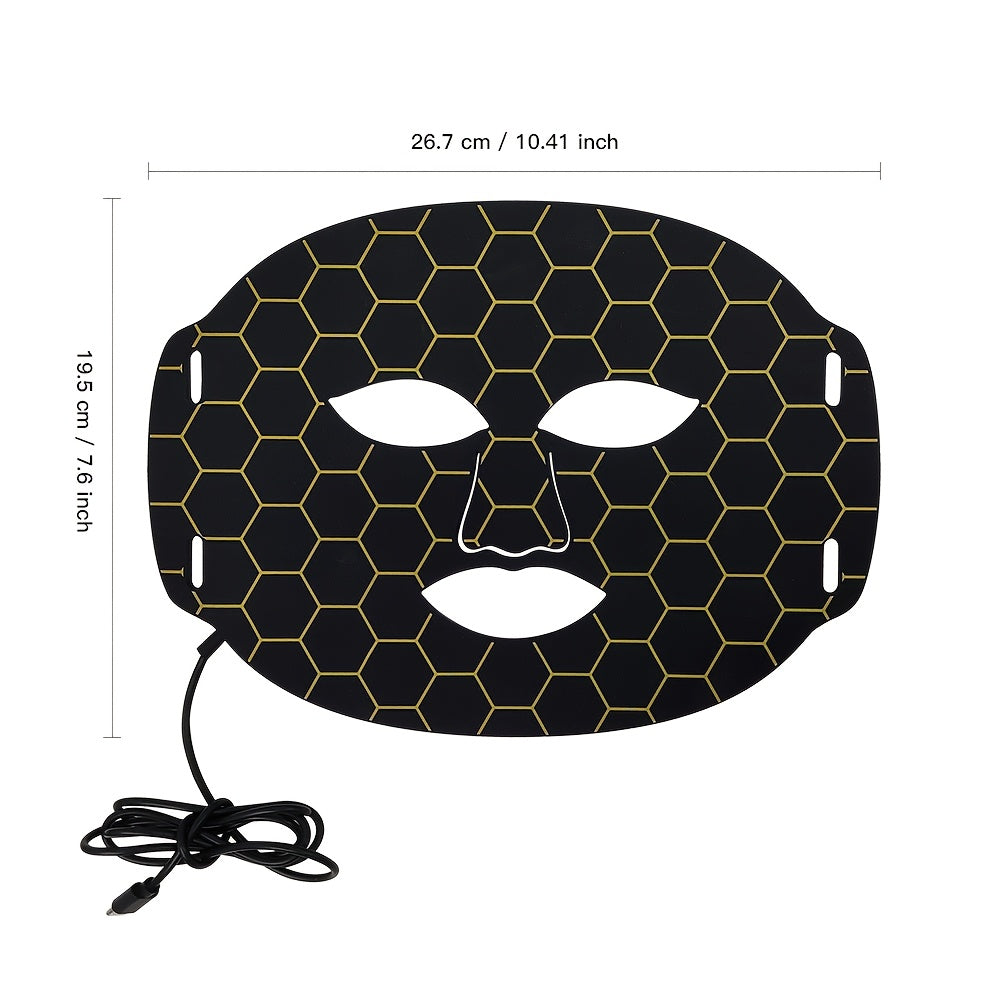 7-Color LED Facial Skincare Device – Portable, Lightweight, Strap Design