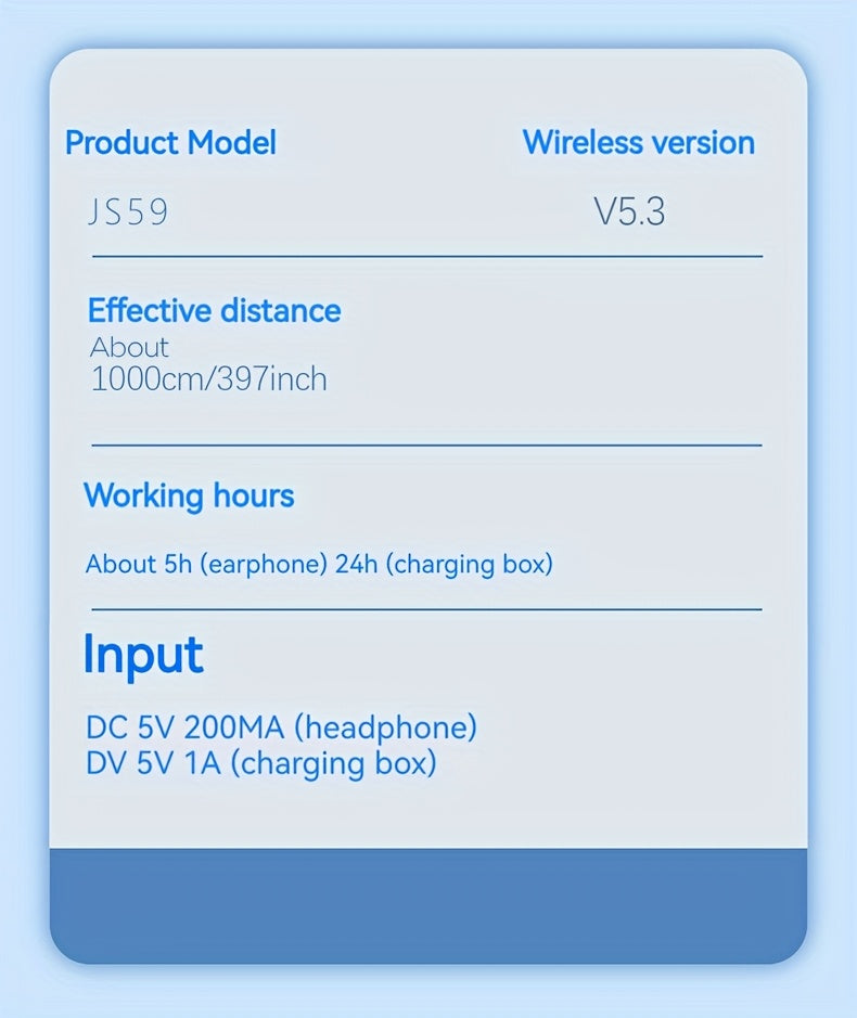 Wireless Touch Control Bluetooth Earbuds – 200mAh Rechargeable Semi-Open Earphones | Type-C Fast Charging | Clear Microphone | Lightweight Daily Use Headset