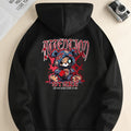Men’s Cartoon Bear Graphic Hoodie – Casual Pullover with Kangaroo Pocket