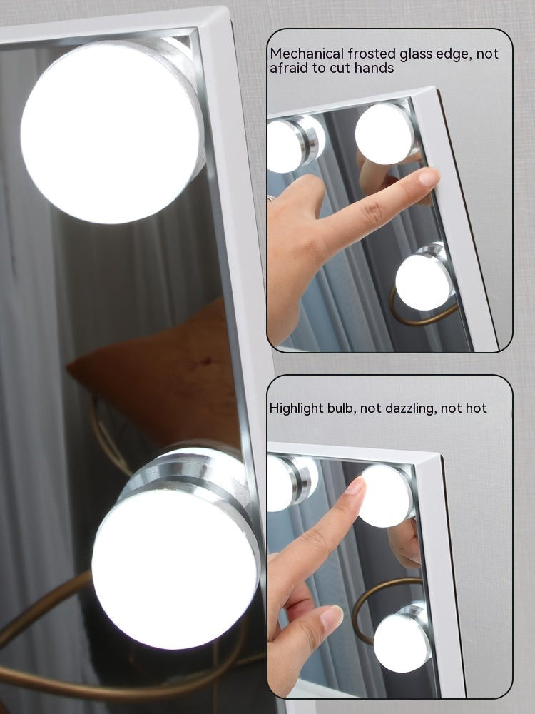 Princess Vanity Mirror - LED Animal Theme Makeup Mirror – USB Powered Luminous Vanity Table Mirror with Soft Lighting | Portable Makeup & Skincare Mirror | Modern Desktop Beauty Mirror