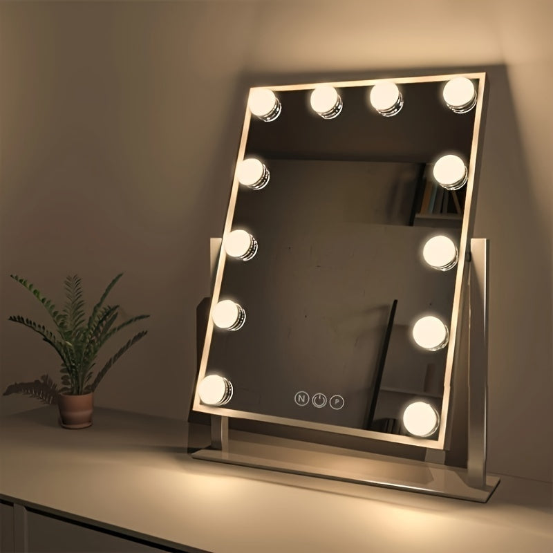 Princess Vanity Mirror - LED Animal Theme Makeup Mirror – USB Powered Luminous Vanity Table Mirror with Soft Lighting | Portable Makeup & Skincare Mirror | Modern Desktop Beauty Mirror