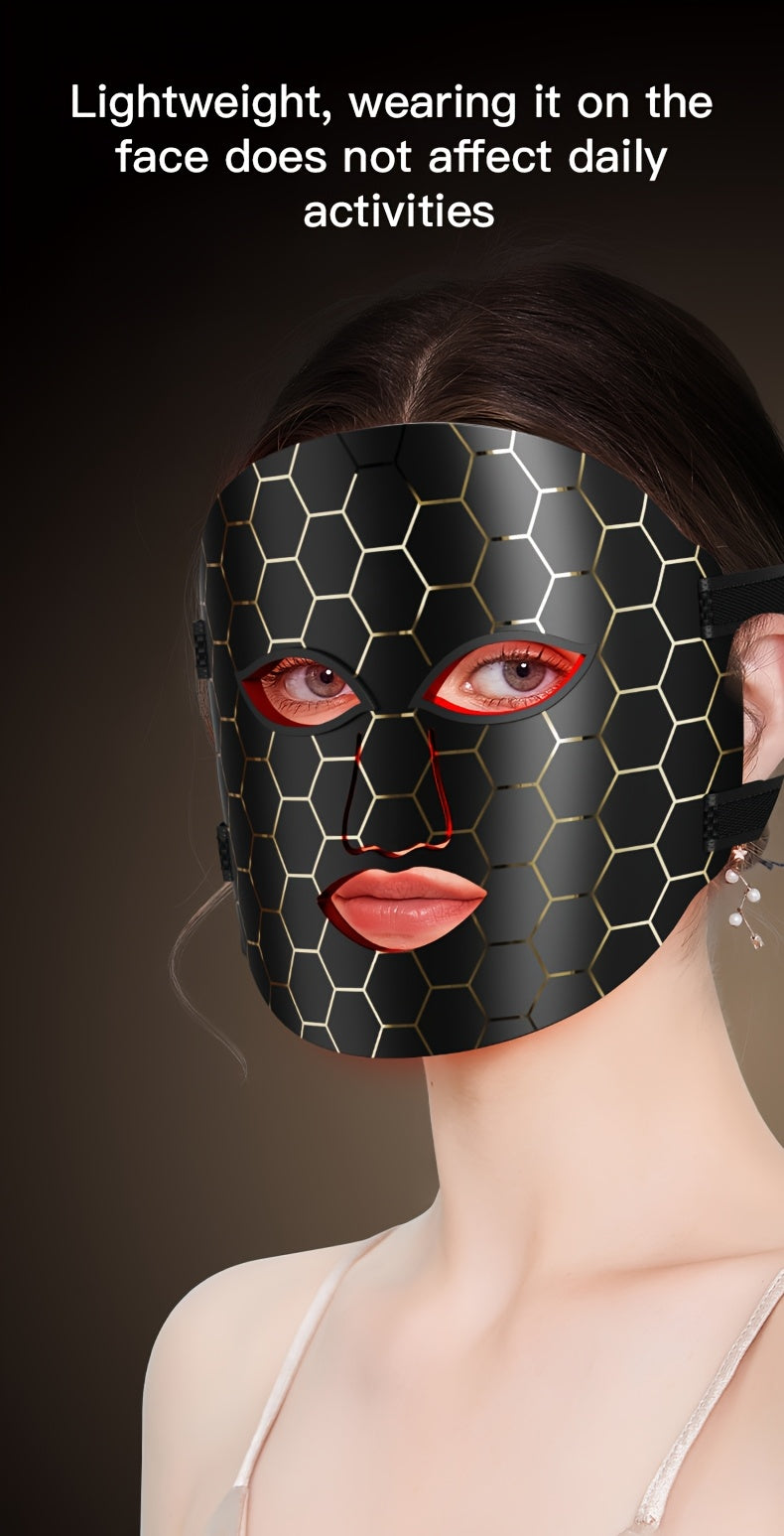 7-Color LED Facial Skincare Device – Portable, Lightweight, Strap Design