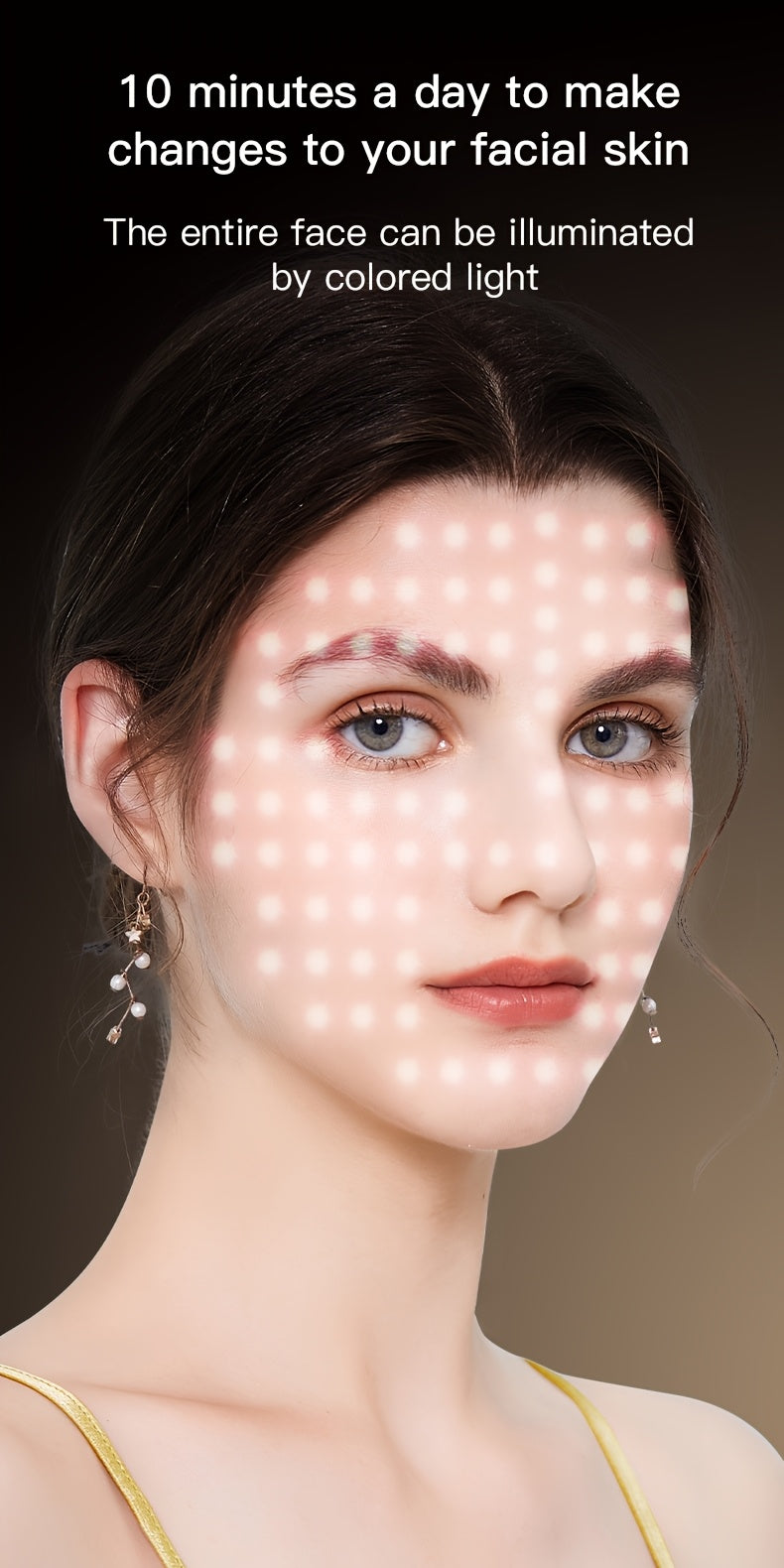 7-Color LED Facial Skincare Device – Portable, Lightweight, Strap Design