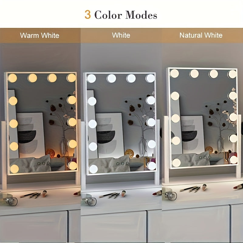 Princess Vanity Mirror - LED Animal Theme Makeup Mirror – USB Powered Luminous Vanity Table Mirror with Soft Lighting | Portable Makeup & Skincare Mirror | Modern Desktop Beauty Mirror