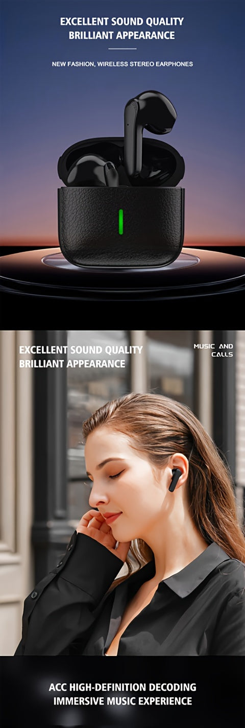 Wireless Touch Control Bluetooth Earbuds – 200mAh Rechargeable Semi-Open Earphones | Type-C Fast Charging | Clear Microphone | Lightweight Daily Use Headset