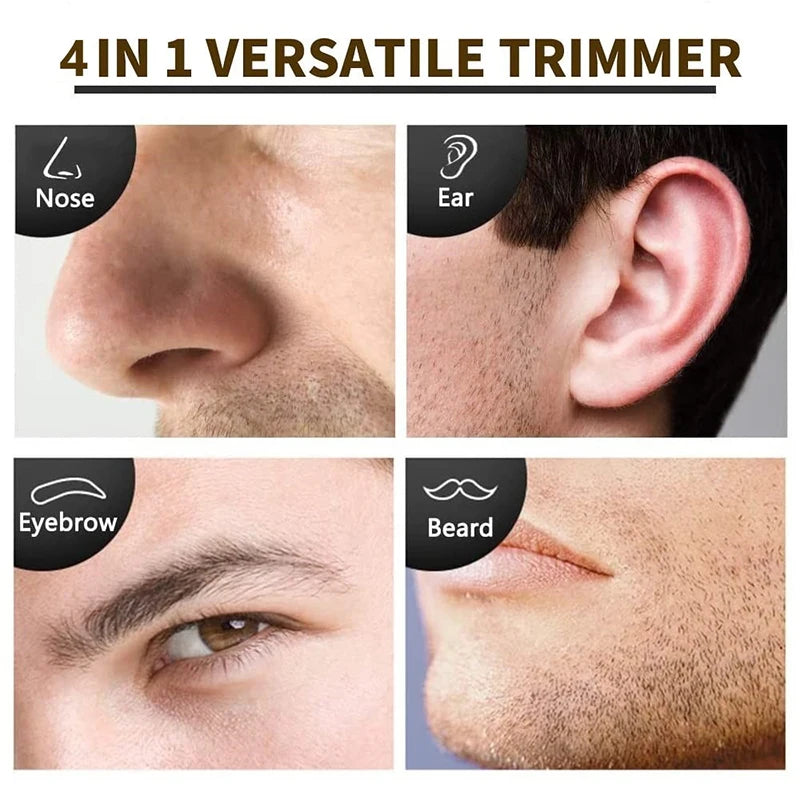 Kemei 4in1 Rechargeable Nose Hair Trimmer for Men – Ear, Eyebrow & Beard Grooming Kit, Precision Clean Machine