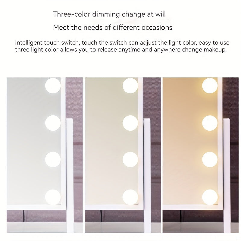 Princess Vanity Mirror - LED Animal Theme Makeup Mirror – USB Powered Luminous Vanity Table Mirror with Soft Lighting | Portable Makeup & Skincare Mirror | Modern Desktop Beauty Mirror