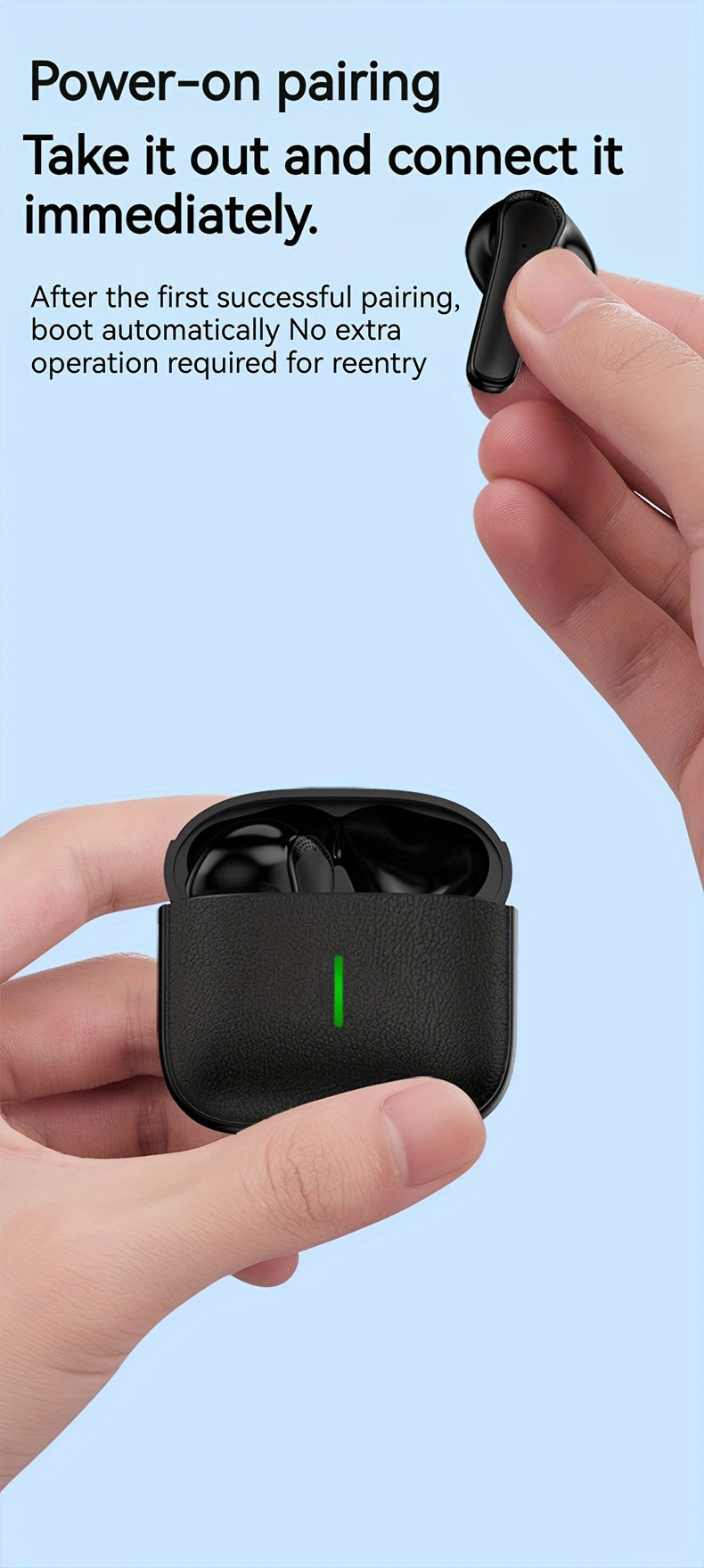 Wireless Touch Control Bluetooth Earbuds – 200mAh Rechargeable Semi-Open Earphones | Type-C Fast Charging | Clear Microphone | Lightweight Daily Use Headset