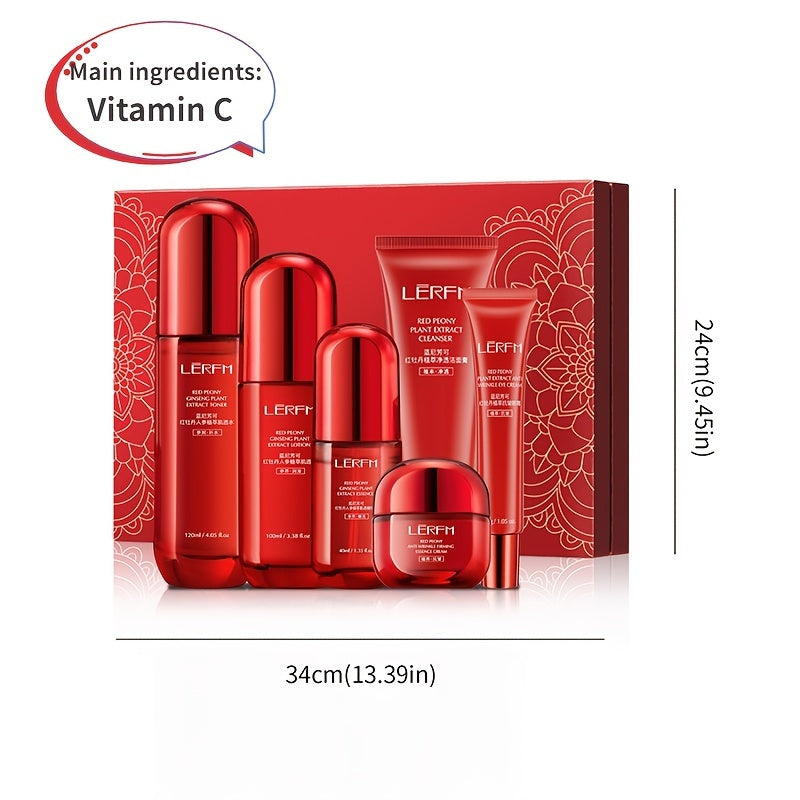 Red Peony Pro-Retinol Skincare Set – Vitamin C & Peptides