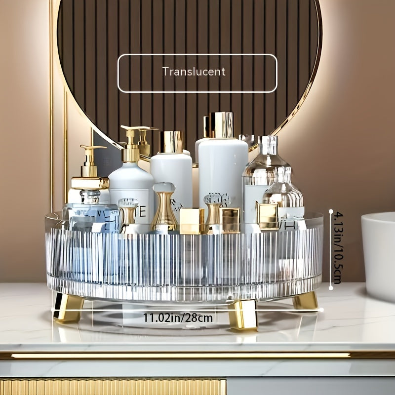 Multi-Layer Cosmetic Storage Organizer – Freestanding Makeup & Skincare Holder | Plastic Vanity Storage Rack | Dressing Table & Bathroom Beauty Organizer