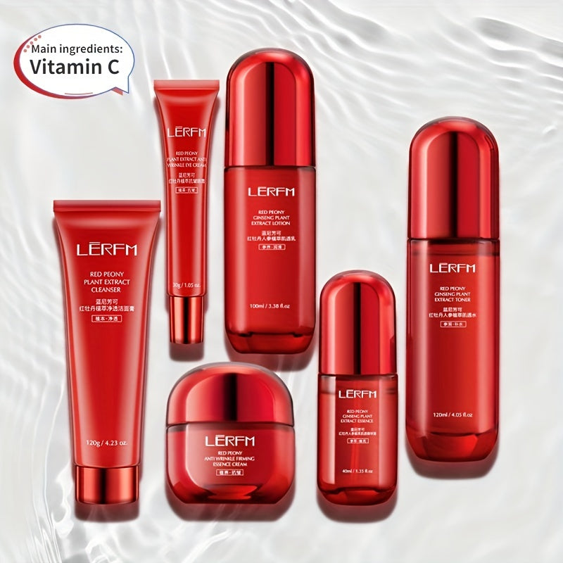 Red Peony Pro-Retinol Skincare Set – Vitamin C & Peptides