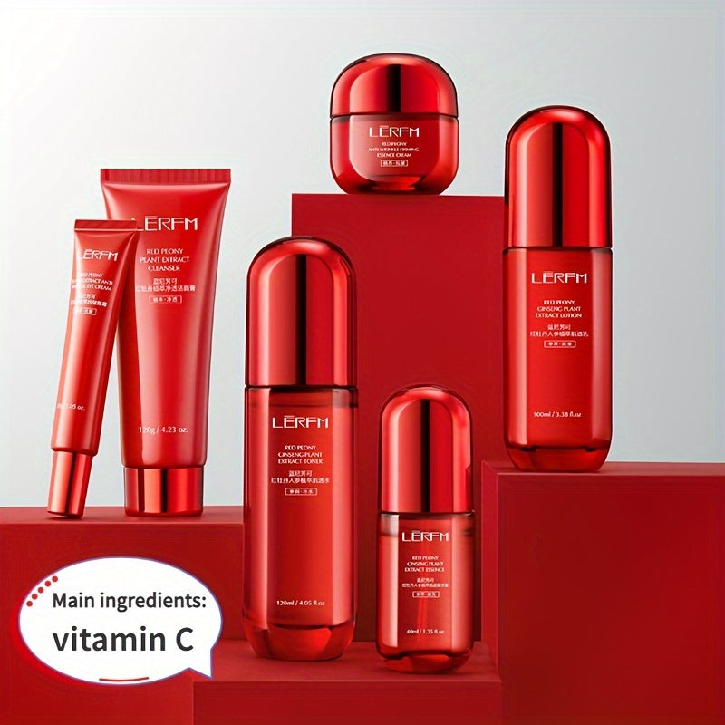 Red Peony Pro-Retinol Skincare Set – Vitamin C & Peptides